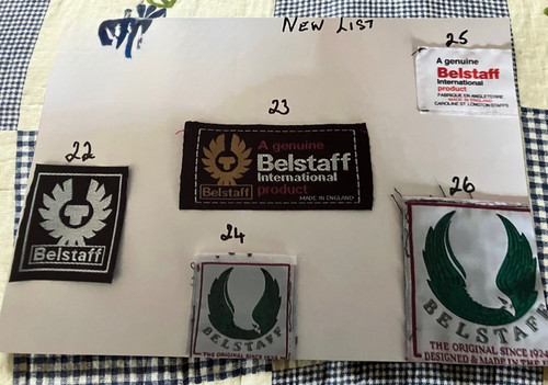 Genuine belstaff cloth badges - belstaff,
